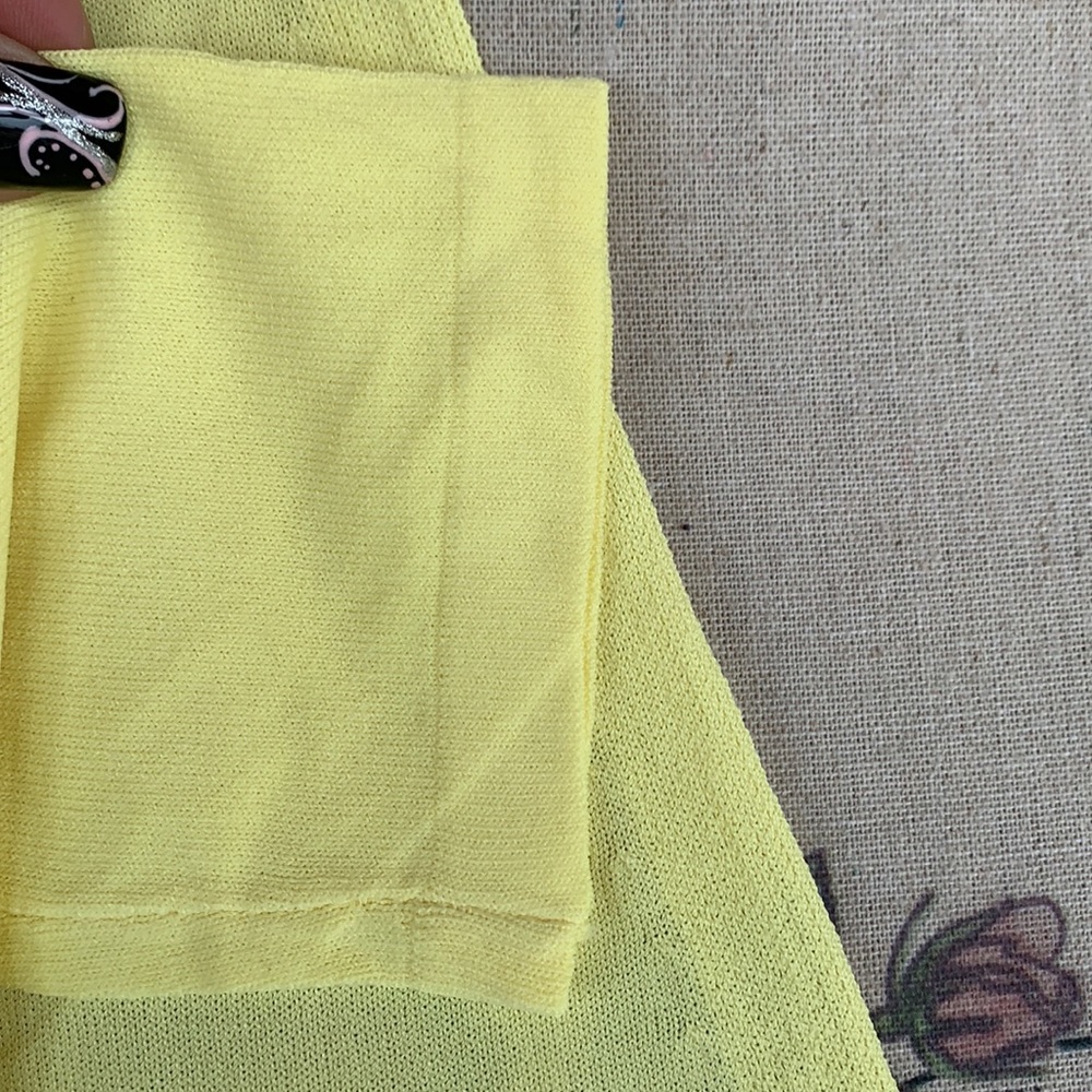❌DONATED❌Banana Yellow Soft Lightweight Knit Open Style Cardigan - Picture 6 of 13